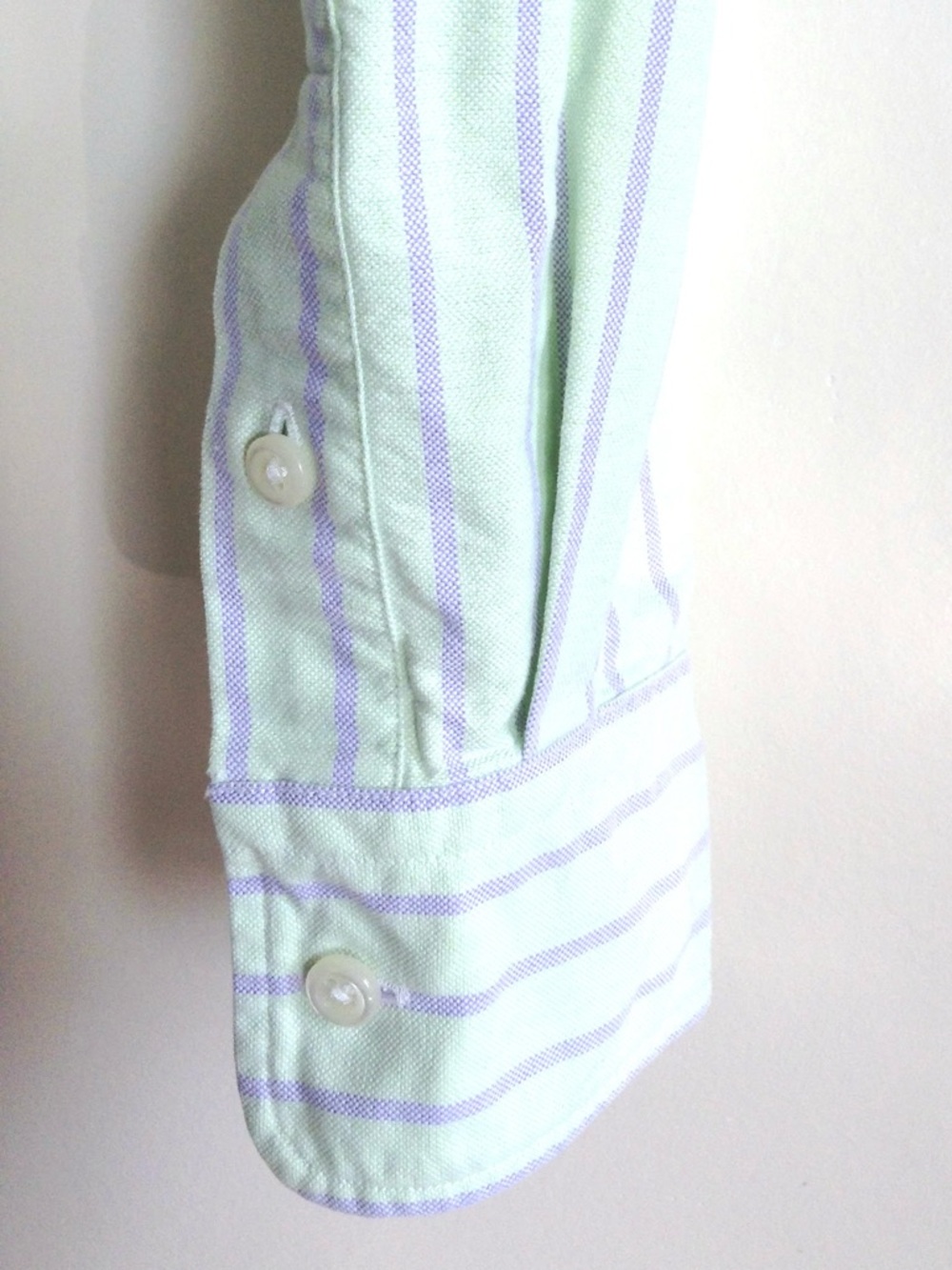 Ralph Lauren Mint Green & Lavender Striped Button-Down Shirt - Picture 9 of 11